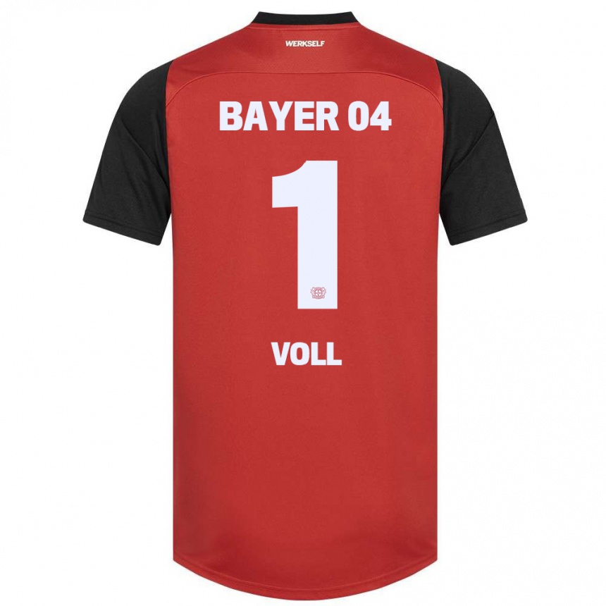 Mujer Fútbol Camiseta Charlotte Voll #1 Rojo Negro 1ª Equipación 2024/25