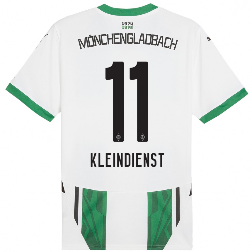 Mujer Fútbol Camiseta Tim Kleindienst #11 Blanco Verde 1ª Equipación 2024/25