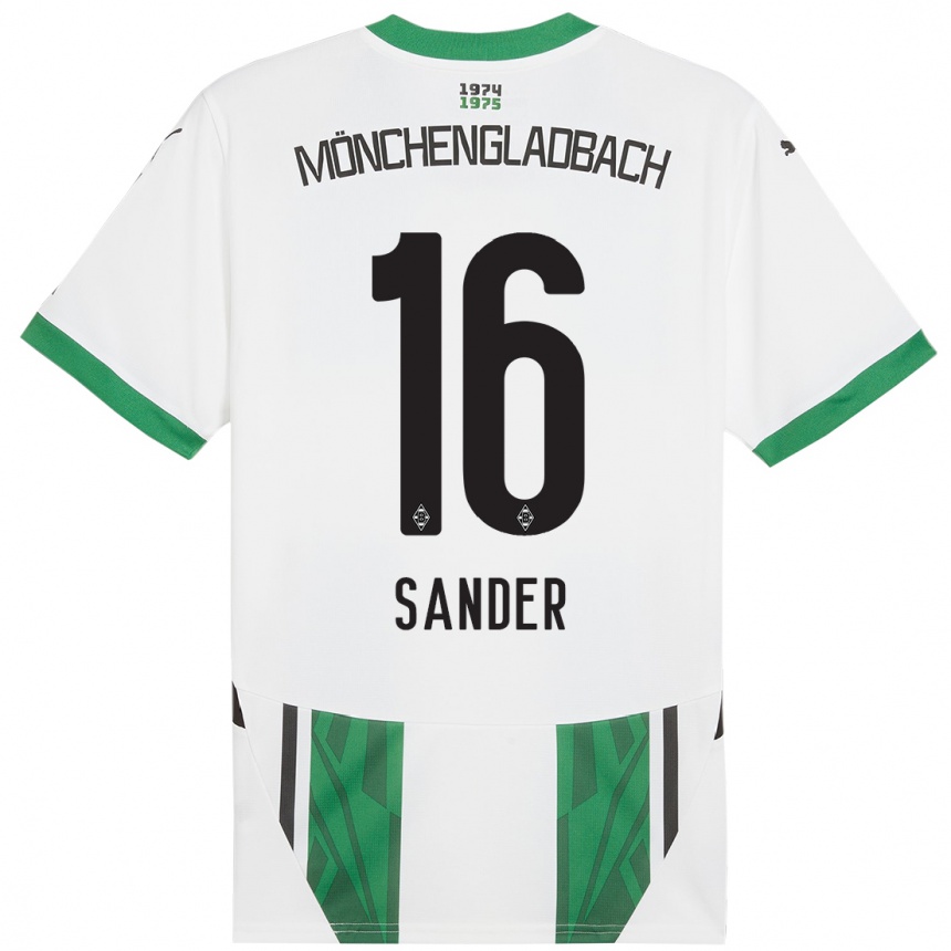 Mujer Fútbol Camiseta Philipp Sander #16 Blanco Verde 1ª Equipación 2024/25