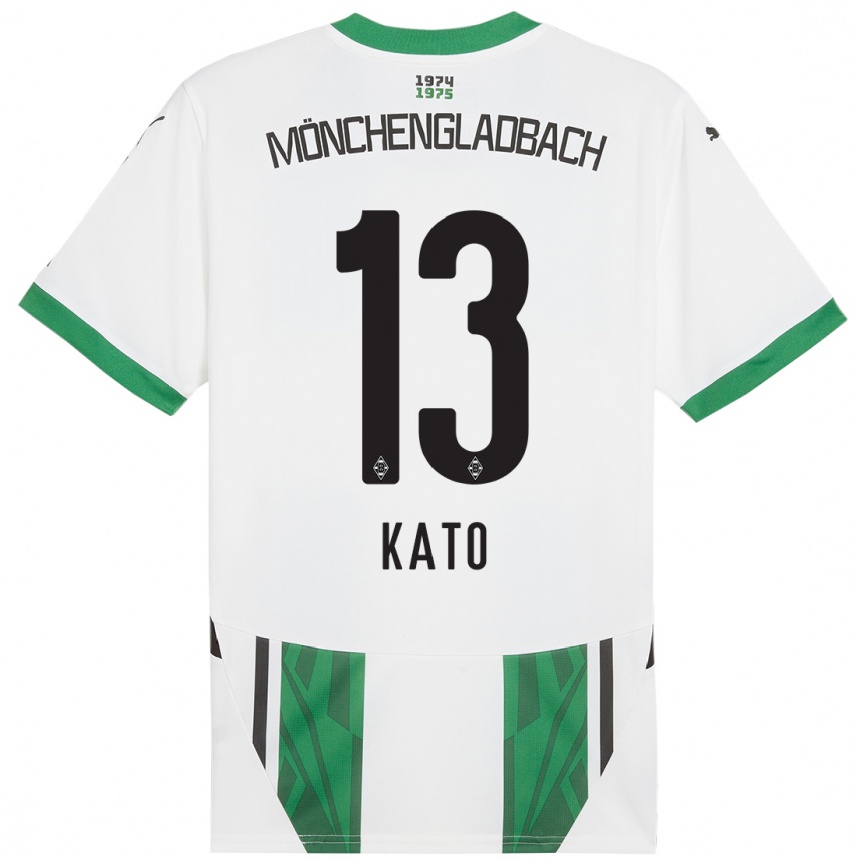 Mujer Fútbol Camiseta Mizuho Kato #13 Blanco Verde 1ª Equipación 2024/25