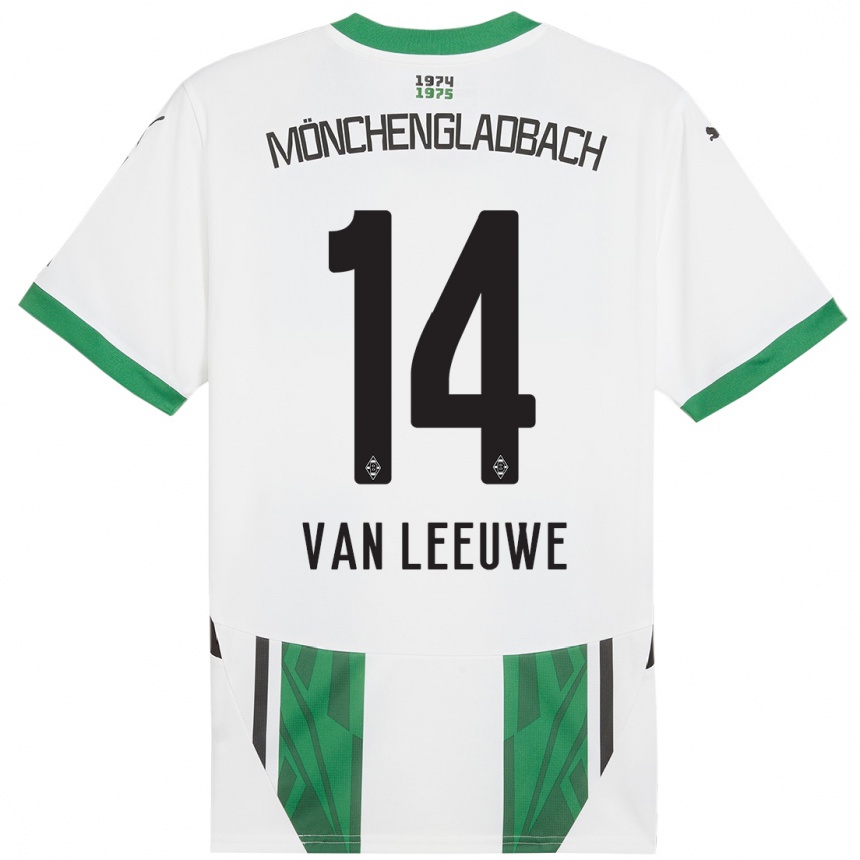 Mujer Fútbol Camiseta Kyra Van Leeuwe #14 Blanco Verde 1ª Equipación 2024/25