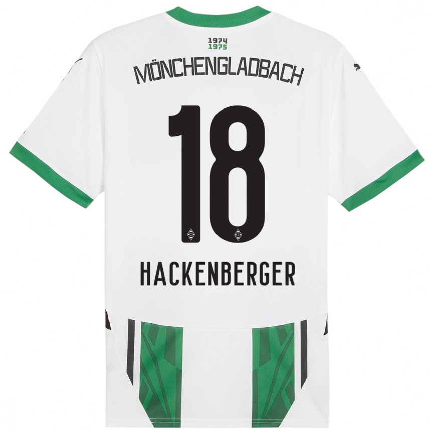 Mujer Fútbol Camiseta Jessica Hackenberger #18 Blanco Verde 1ª Equipación 2024/25