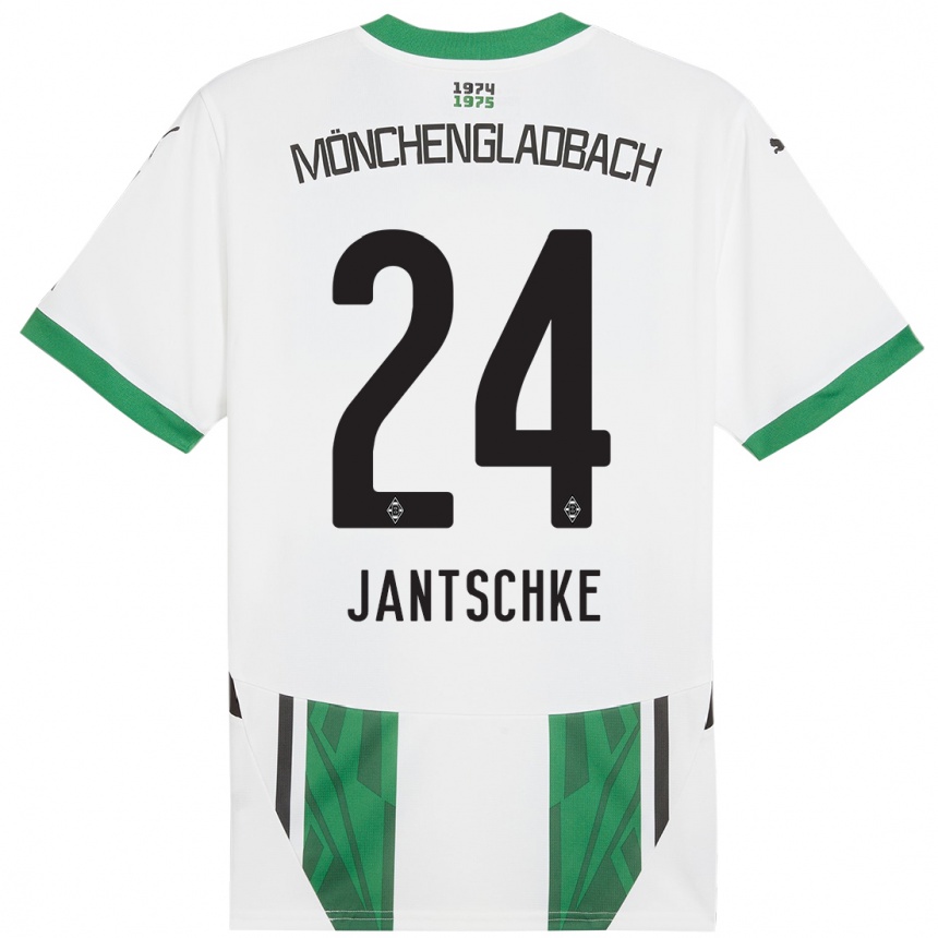 Mujer Fútbol Camiseta Tony Jantschke #24 Blanco Verde 1ª Equipación 2024/25