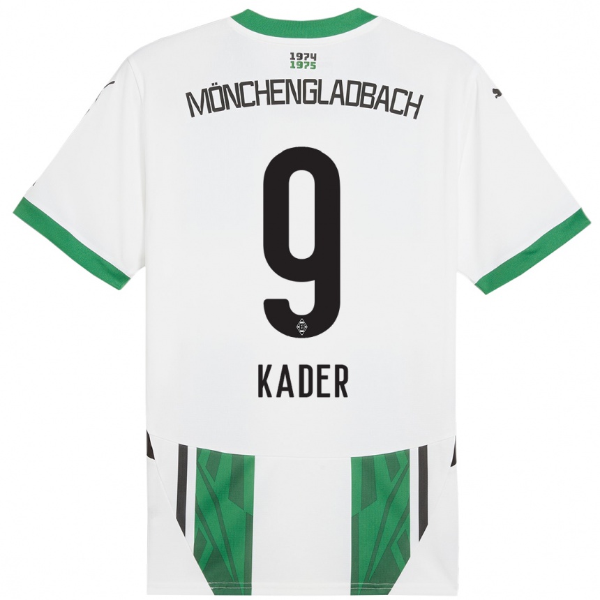 Mujer Fútbol Camiseta Cagatay Kader #9 Blanco Verde 1ª Equipación 2024/25