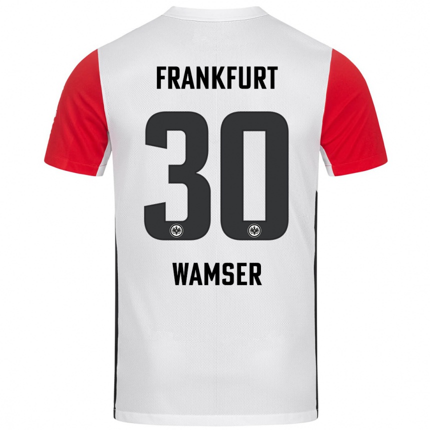 Mujer Fútbol Camiseta Carlotta Wamser #30 Blanco Rojo 1ª Equipación 2024/25