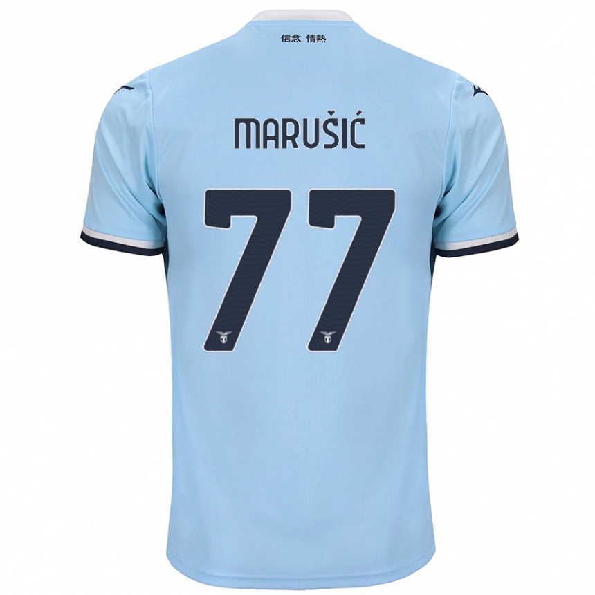 Mujer Fútbol Camiseta Adam Marusic #77 Azul 1ª Equipación 2024/25