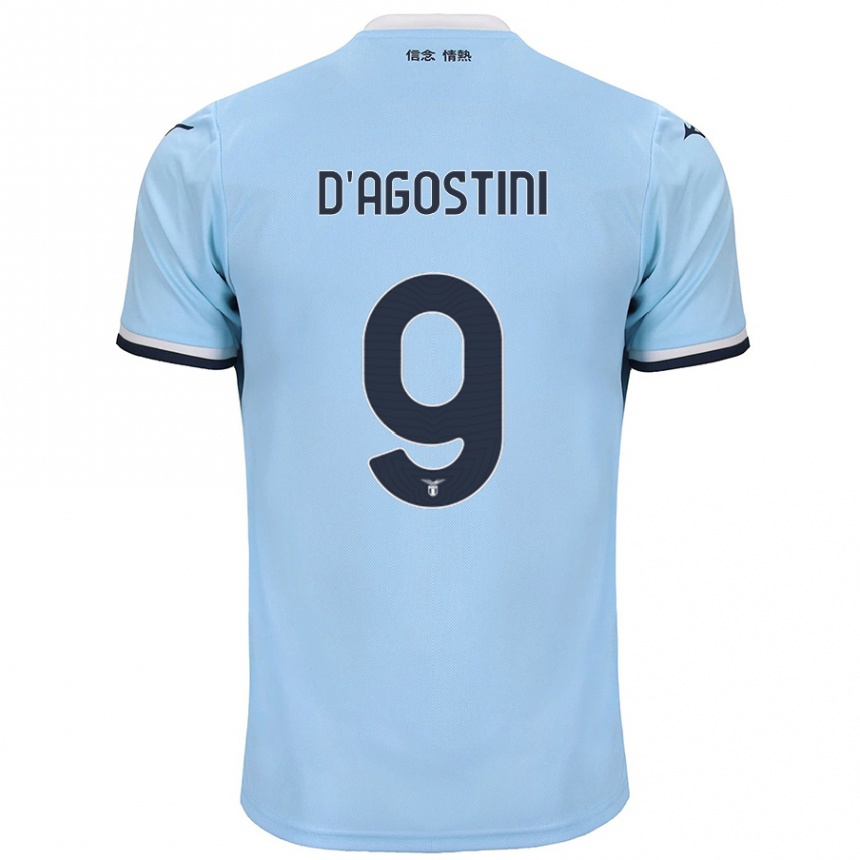 Mujer Fútbol Camiseta Lorenzo D'agostini #9 Azul 1ª Equipación 2024/25