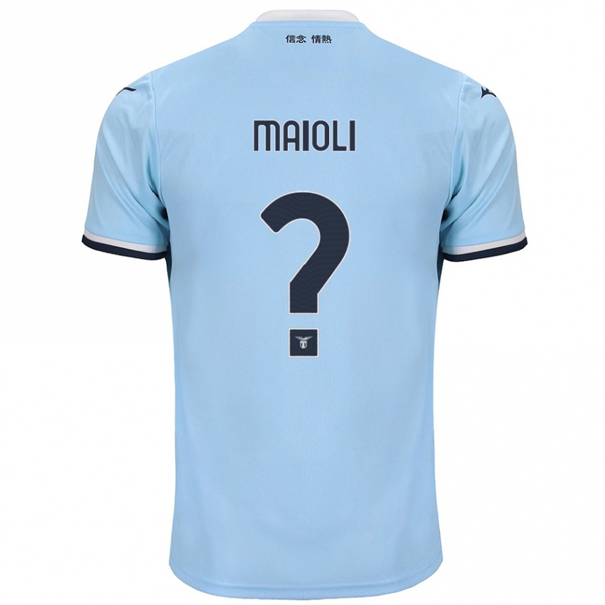 Mujer Fútbol Camiseta Francesco Maioli #0 Azul 1ª Equipación 2024/25