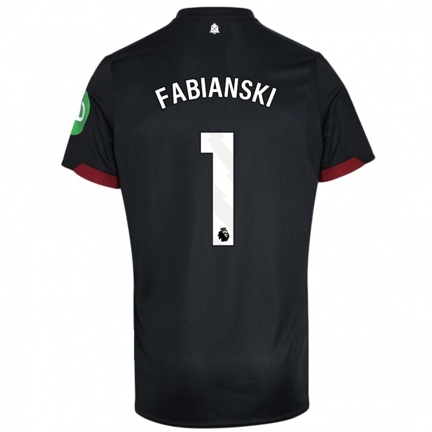 Mujer Fútbol Camiseta Lukasz Fabianski #1 Negro Blanco 2ª Equipación 2024/25