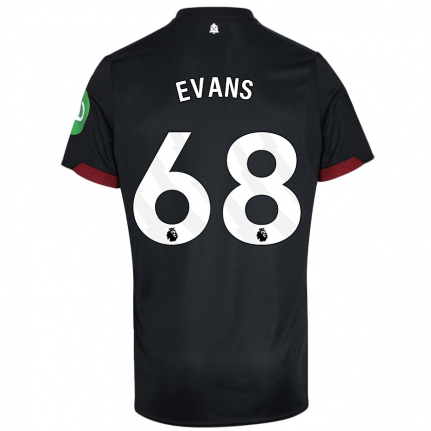 Mujer Fútbol Camiseta Isaac Evans #68 Negro Blanco 2ª Equipación 2024/25