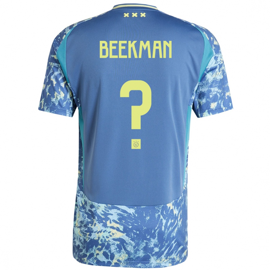 Mujer Fútbol Camiseta Luuk Beekman #0 Gris Azul Amarillo 2ª Equipación 2024/25