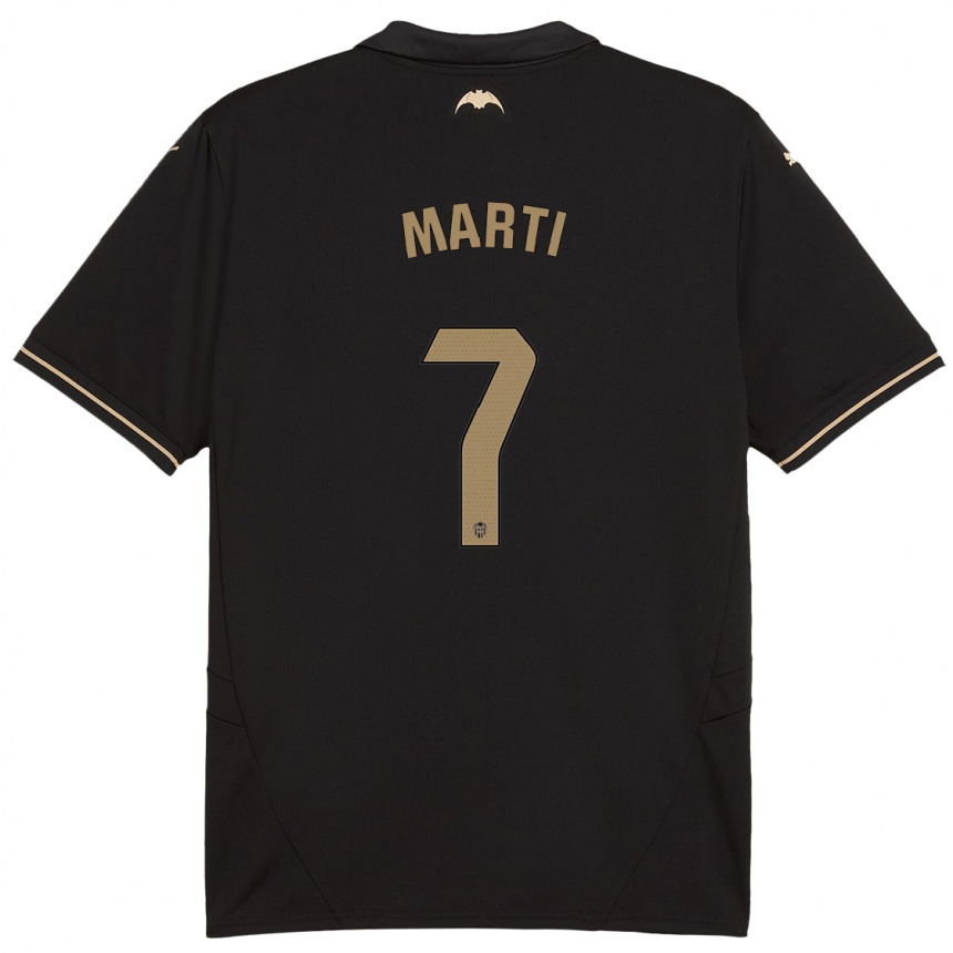 Mujer Fútbol Camiseta Marina Martí #7 Negro 2ª Equipación 2024/25