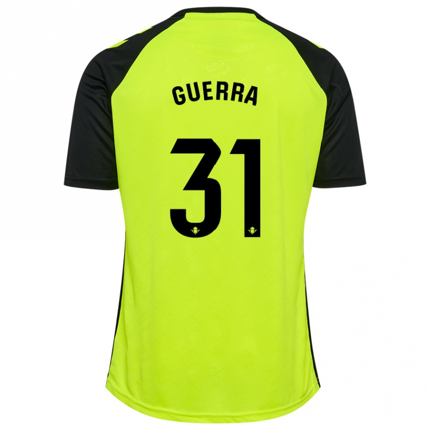 Mujer Fútbol Camiseta Ana Guerra Morcillo #31 Amarillo Fluorescente Negro 2ª Equipación 2024/25