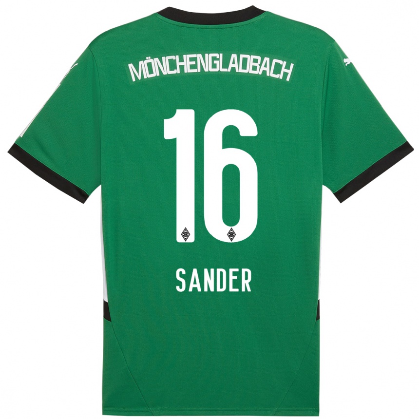 Mujer Fútbol Camiseta Philipp Sander #16 Verde Blanco 2ª Equipación 2024/25