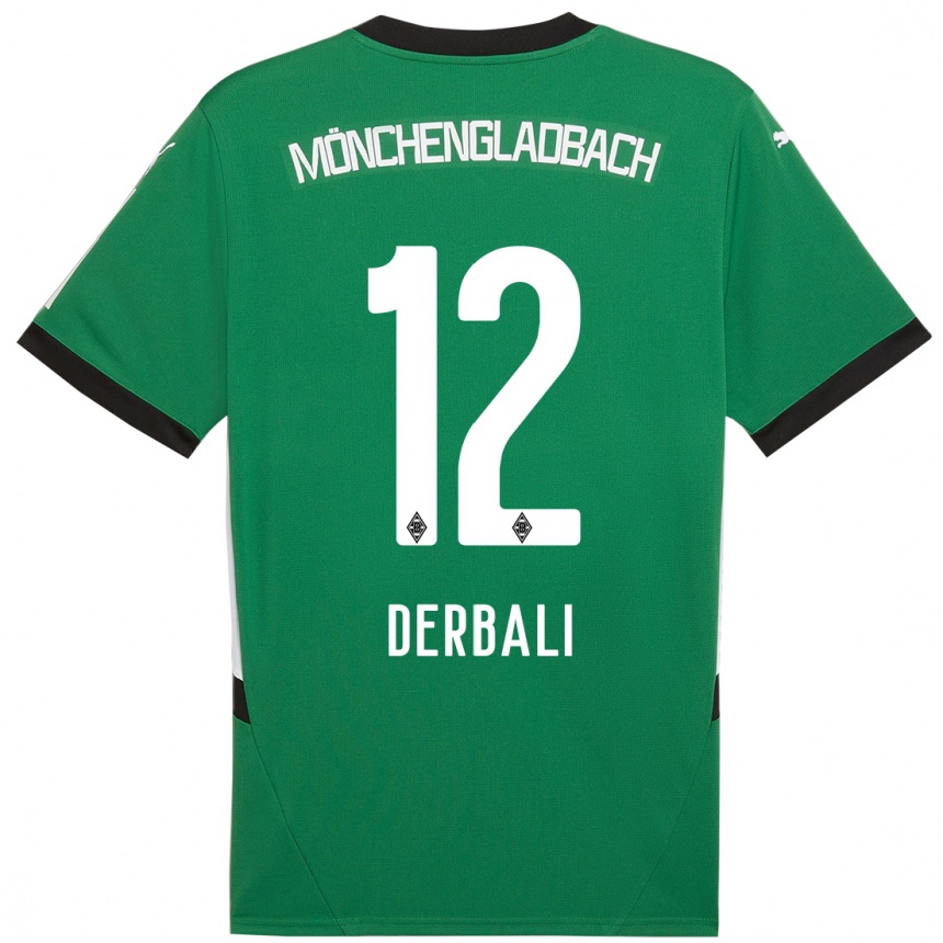 Mujer Fútbol Camiseta Louisa Derbali #12 Verde Blanco 2ª Equipación 2024/25