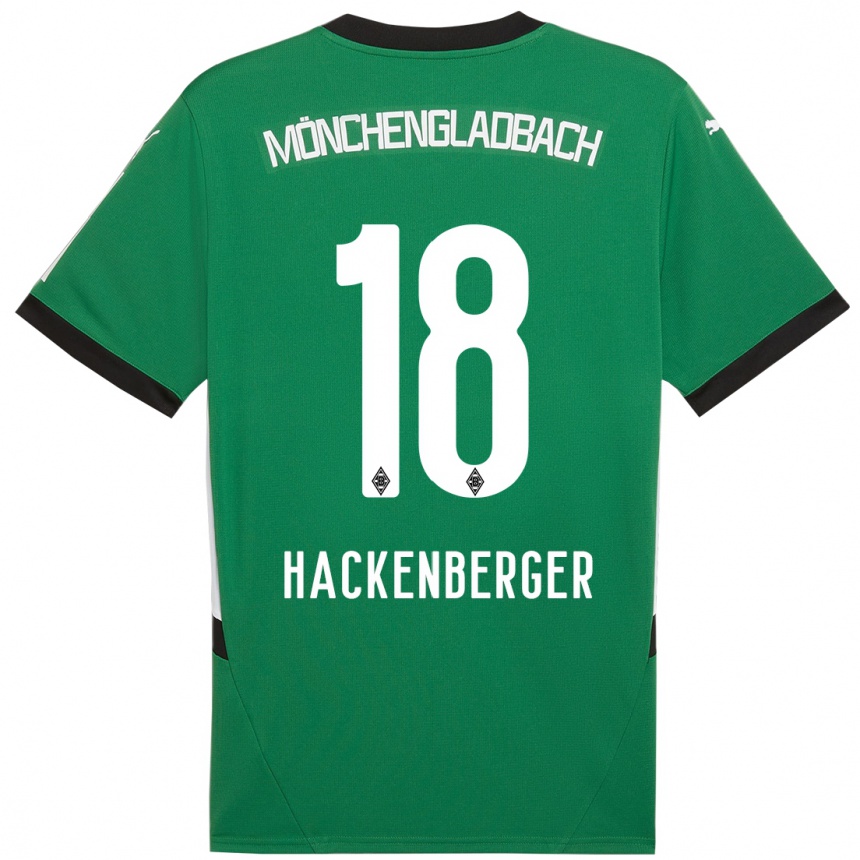 Mujer Fútbol Camiseta Jessica Hackenberger #18 Verde Blanco 2ª Equipación 2024/25