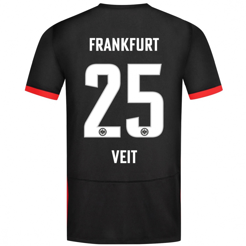 Mujer Fútbol Camiseta Jella Veit #25 Negro 2ª Equipación 2024/25