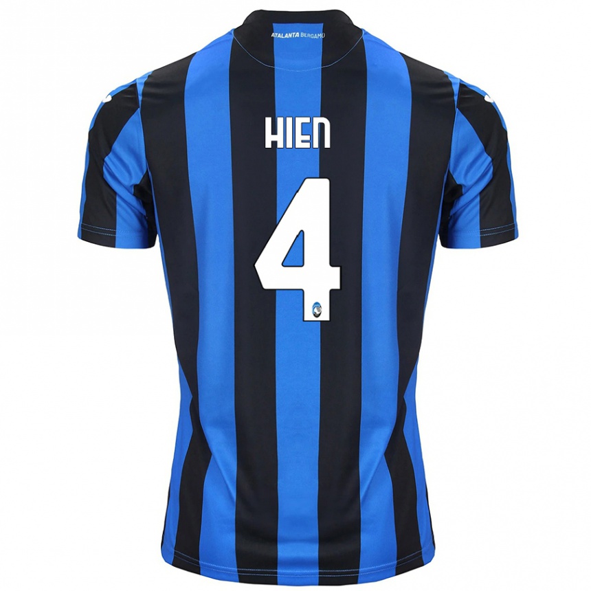 Niño Fútbol Camiseta Isak Hien #4 Azul Negro 1ª Equipación 2024/25