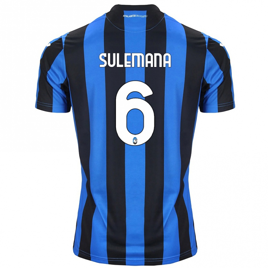 Niño Fútbol Camiseta Ibrahim Sulemana #6 Azul Negro 1ª Equipación 2024/25