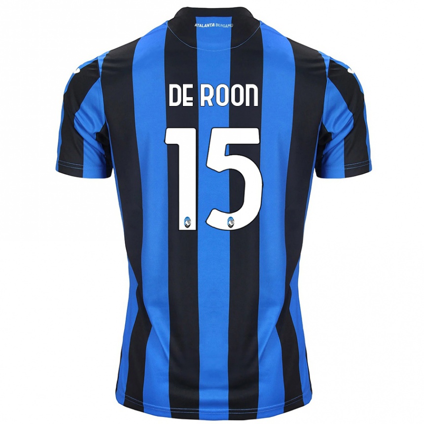 Niño Fútbol Camiseta Marten De Roon #15 Azul Negro 1ª Equipación 2024/25