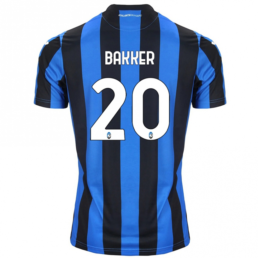 Niño Fútbol Camiseta Mitchel Bakker #20 Azul Negro 1ª Equipación 2024/25