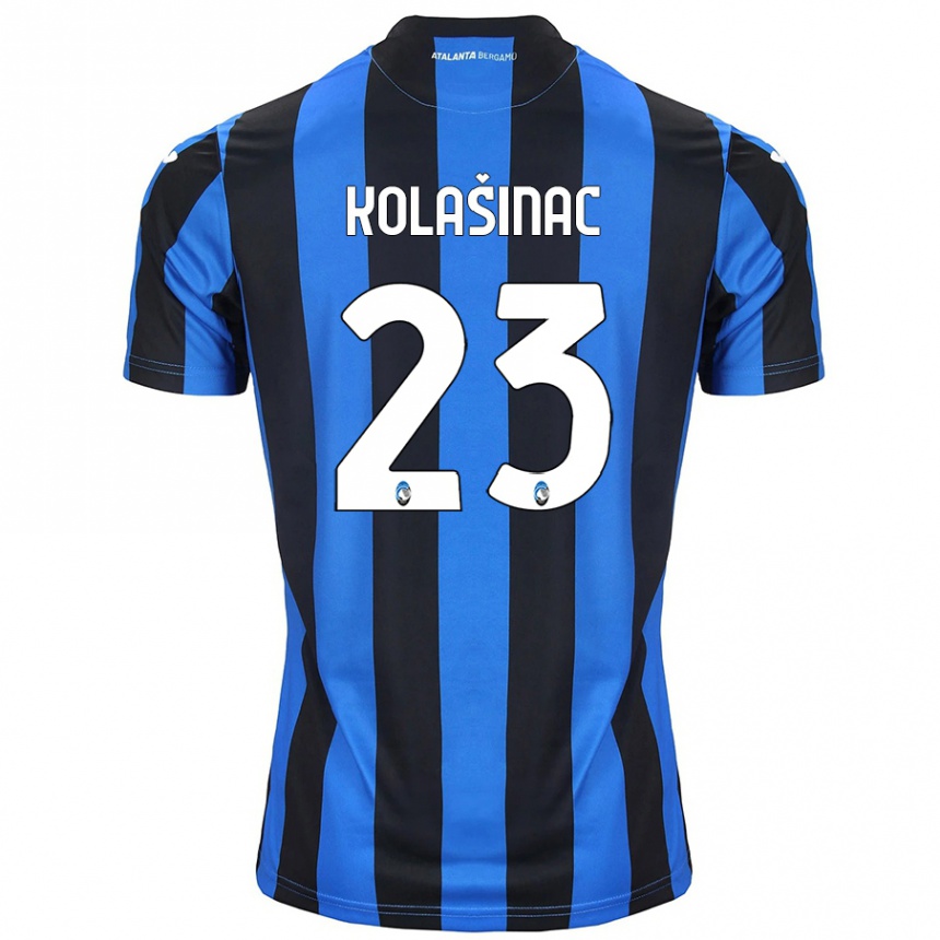 Niño Fútbol Camiseta Sead Kolasinac #23 Azul Negro 1ª Equipación 2024/25