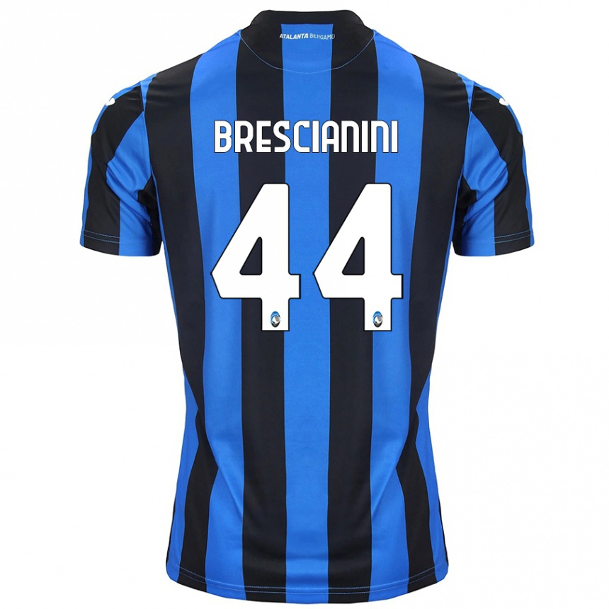 Niño Fútbol Camiseta Marco Brescianini #44 Azul Negro 1ª Equipación 2024/25