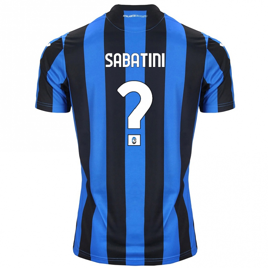 Niño Fútbol Camiseta Carlo Sabatini #0 Azul Negro 1ª Equipación 2024/25