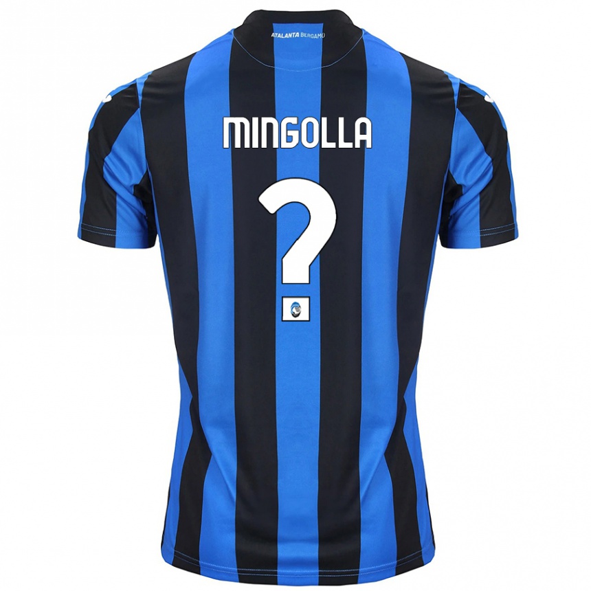 Niño Fútbol Camiseta Simone Mingolla #0 Azul Negro 1ª Equipación 2024/25