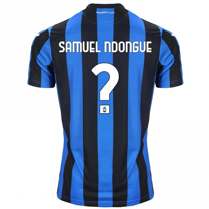 Niño Fútbol Camiseta Frederick Samuel Ndongue #0 Azul Negro 1ª Equipación 2024/25