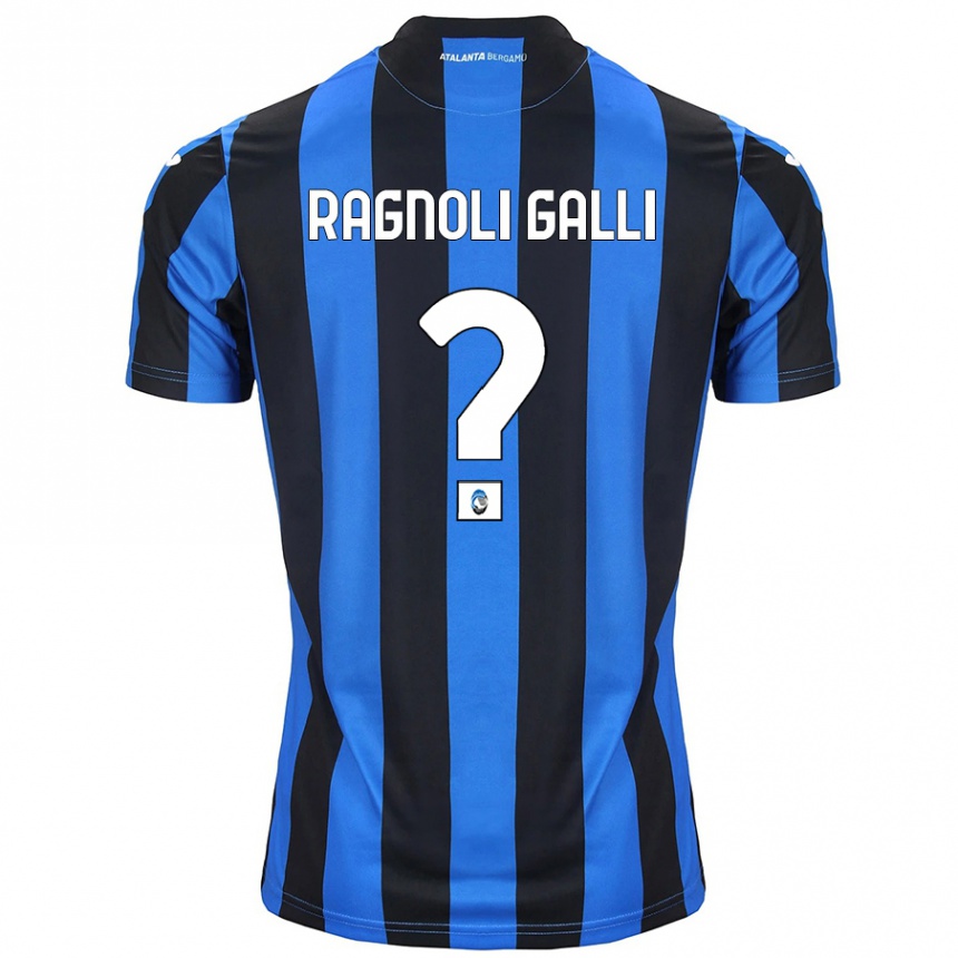 Niño Fútbol Camiseta Federico Ragnoli Galli #0 Azul Negro 1ª Equipación 2024/25