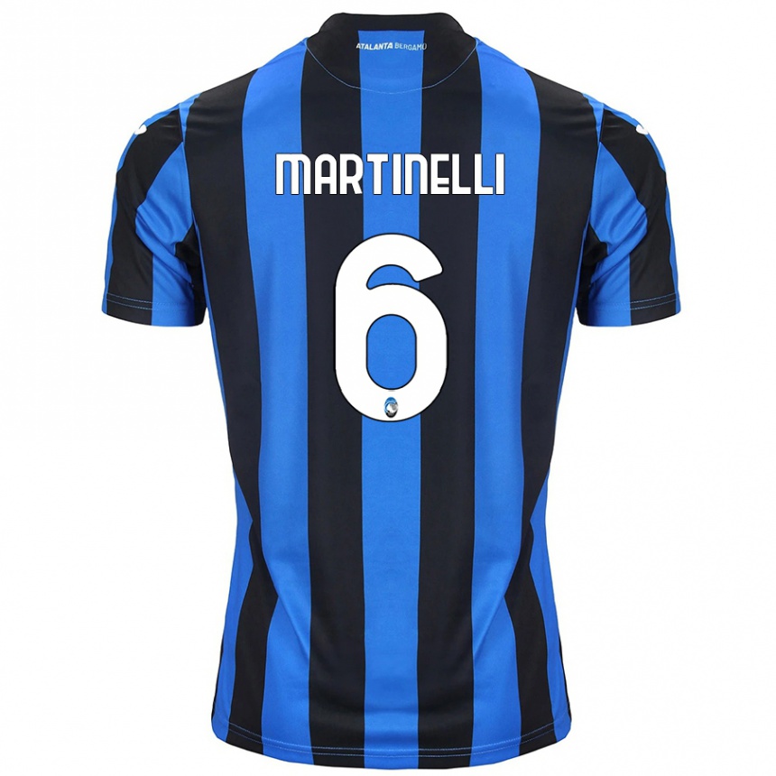 Niño Fútbol Camiseta Gabriel Martinelli #6 Azul Negro 1ª Equipación 2024/25