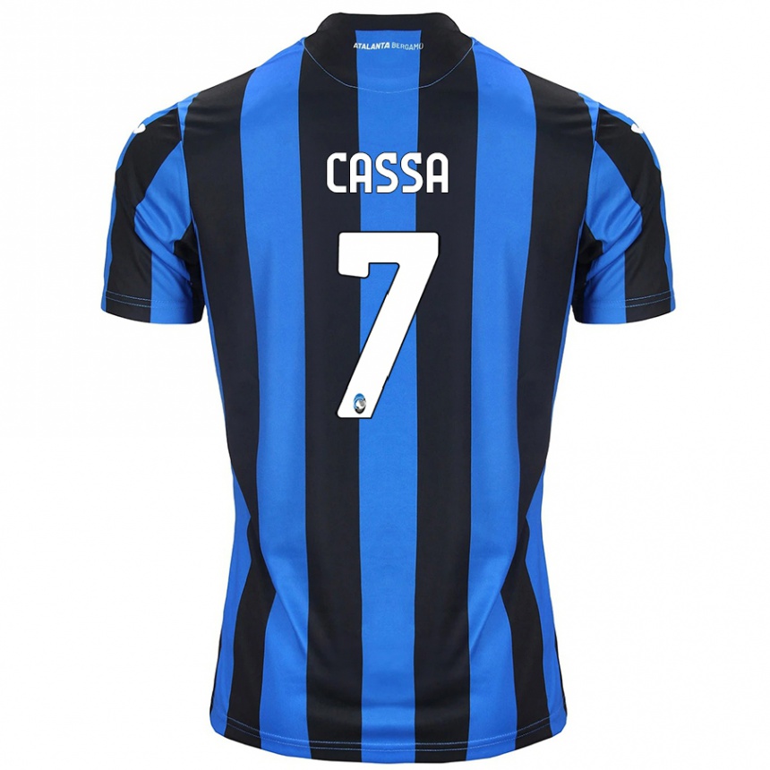 Niño Fútbol Camiseta Federico Cassa #7 Azul Negro 1ª Equipación 2024/25