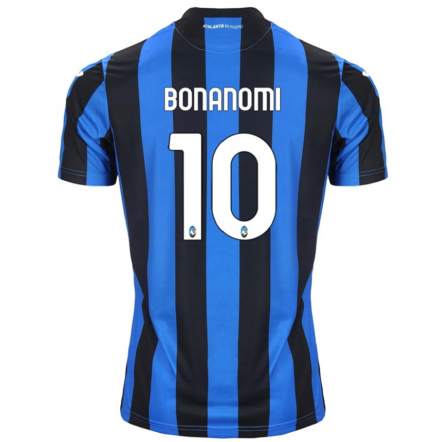 Niño Fútbol Camiseta Andrea Bonanomi #10 Azul Negro 1ª Equipación 2024/25