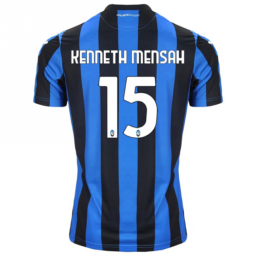 Niño Fútbol Camiseta Anthony Kenneth Mensah #15 Azul Negro 1ª Equipación 2024/25