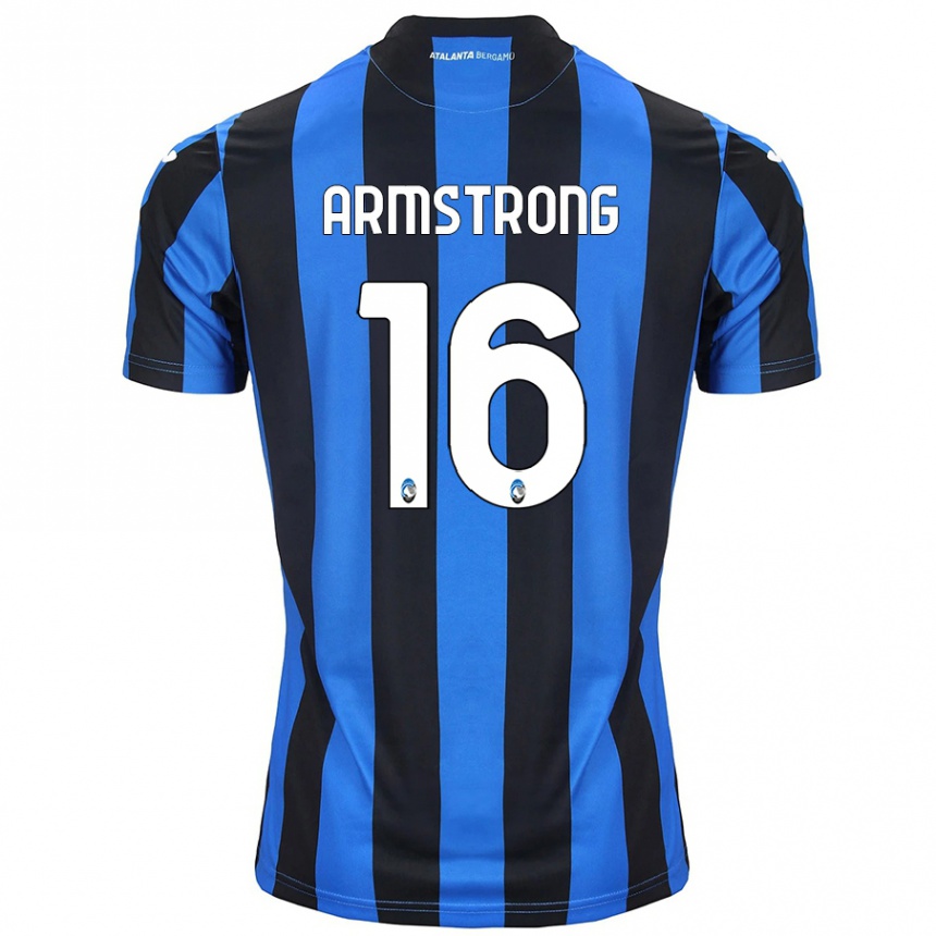 Niño Fútbol Camiseta Daniel Armstrong #16 Azul Negro 1ª Equipación 2024/25