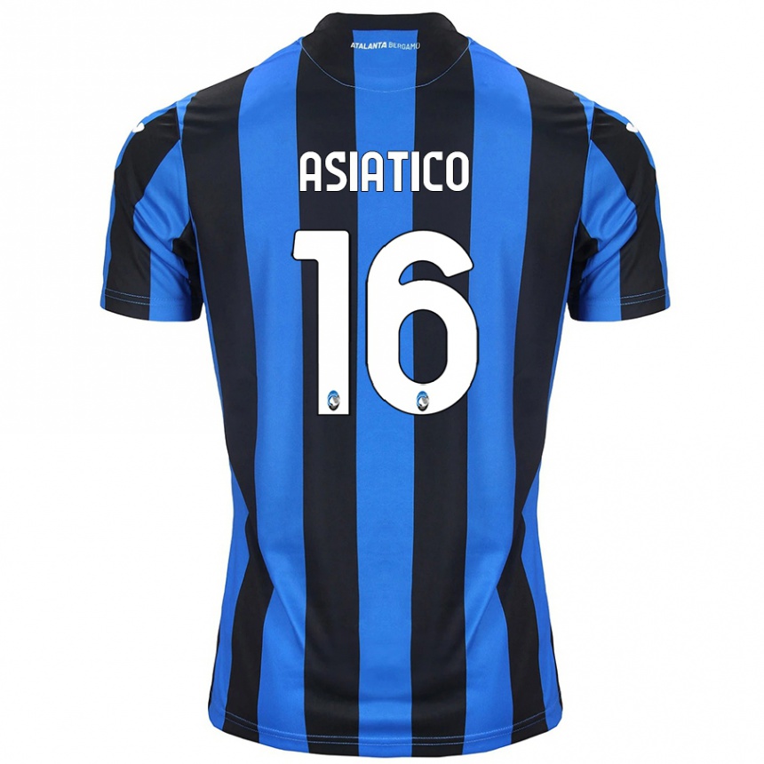 Niño Fútbol Camiseta Pietro Asiatico #16 Azul Negro 1ª Equipación 2024/25