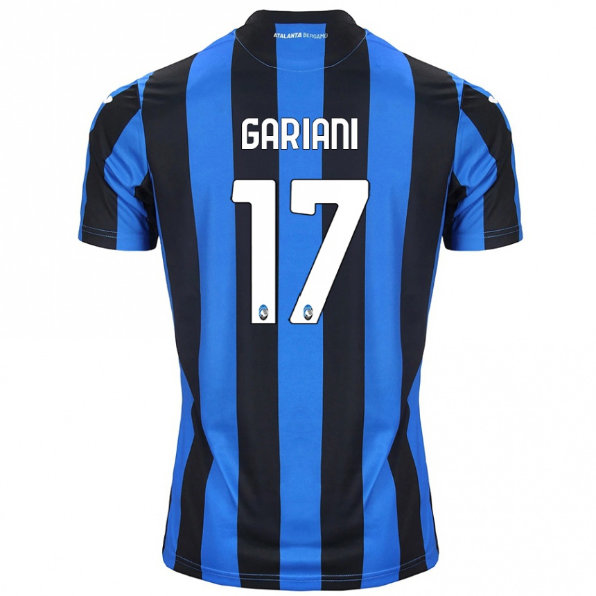 Niño Fútbol Camiseta Niccolò Gariani #17 Azul Negro 1ª Equipación 2024/25