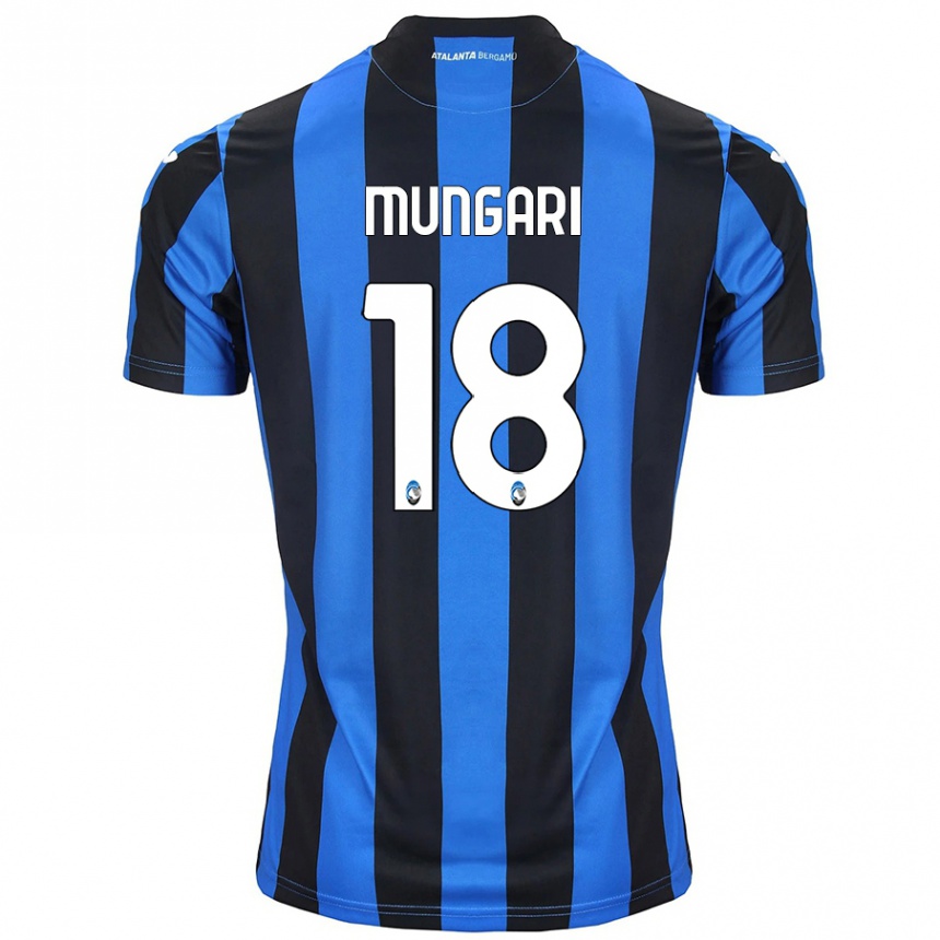 Niño Fútbol Camiseta Giuseppe Mungari #18 Azul Negro 1ª Equipación 2024/25