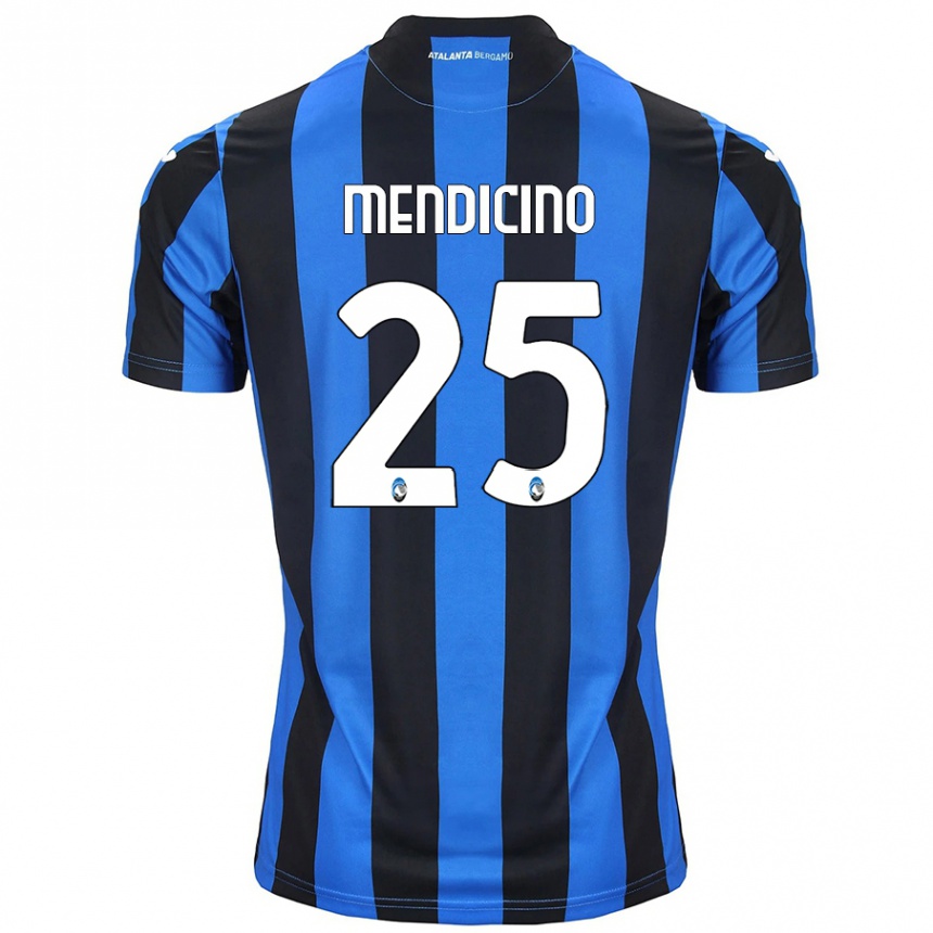 Niño Fútbol Camiseta Leonardo Mendicino #25 Azul Negro 1ª Equipación 2024/25