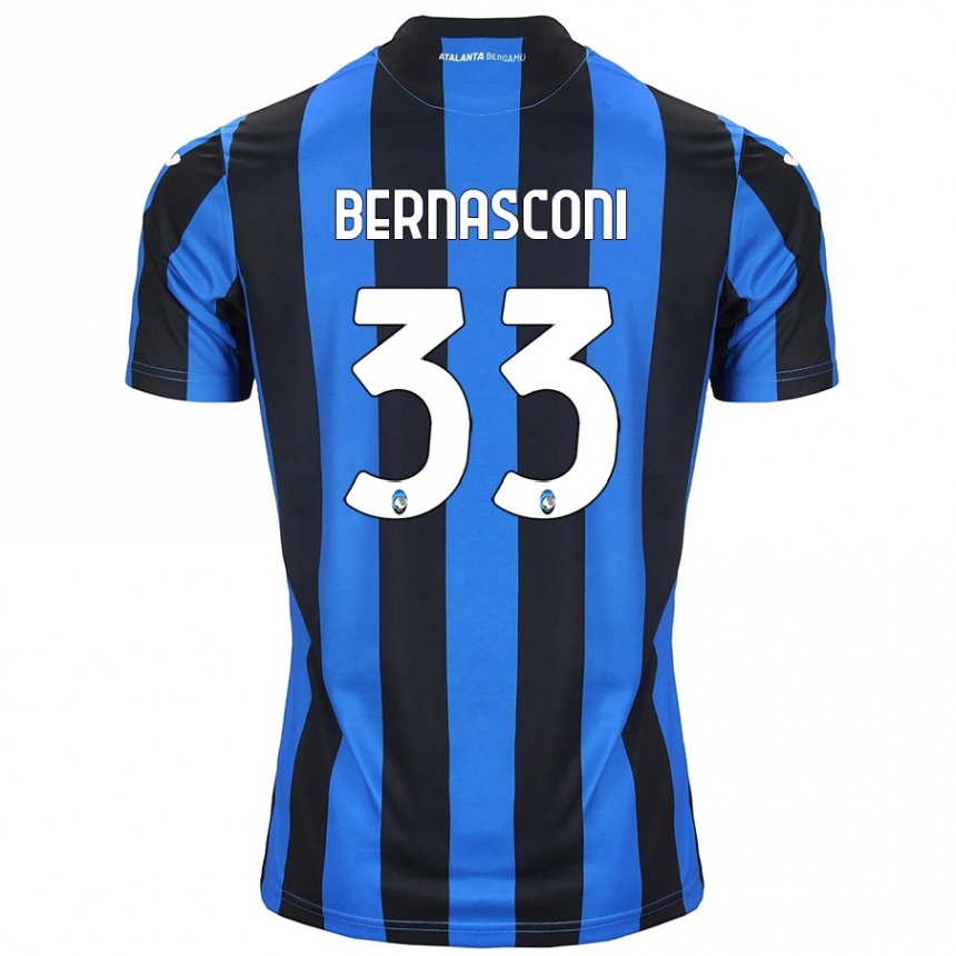 Niño Fútbol Camiseta Lorenzo Bernasconi #33 Azul Negro 1ª Equipación 2024/25