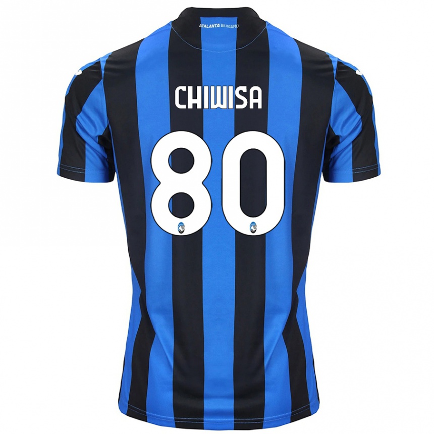 Niño Fútbol Camiseta Mannah Chiwisa #80 Azul Negro 1ª Equipación 2024/25