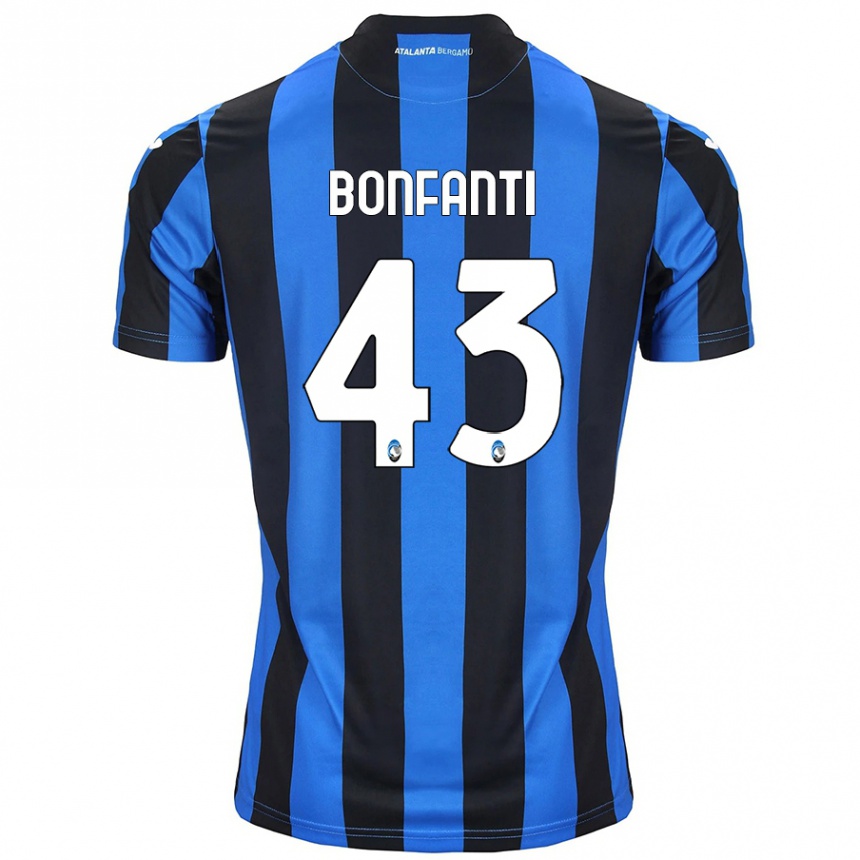 Niño Fútbol Camiseta Giovanni Bonfanti #43 Azul Negro 1ª Equipación 2024/25