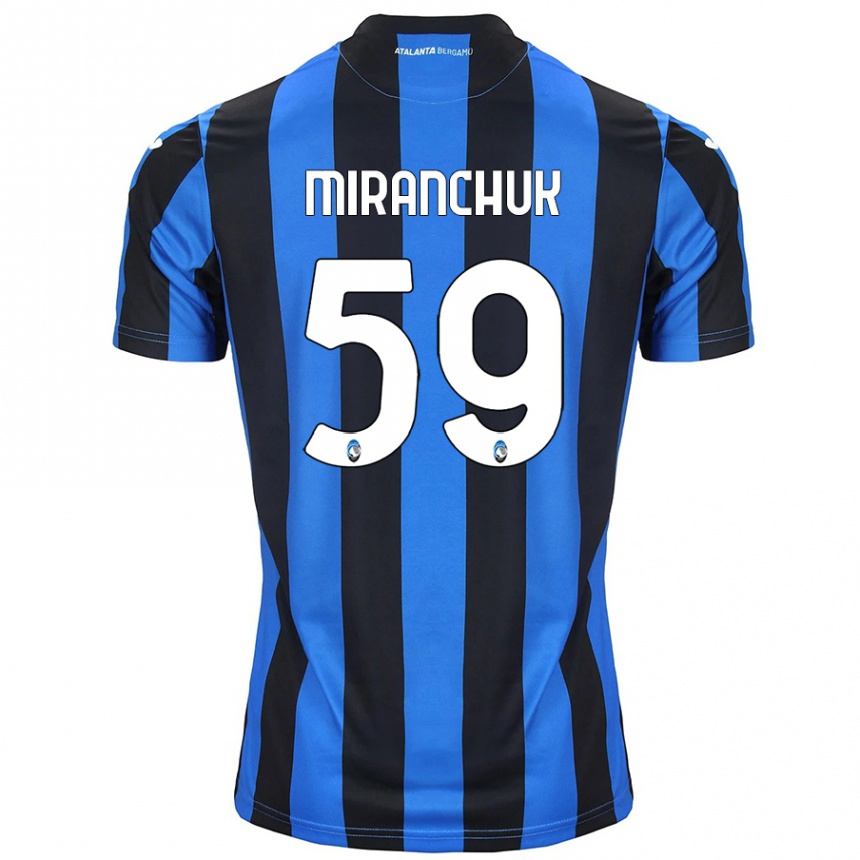 Niño Fútbol Camiseta Aleksey Miranchuk #59 Azul Negro 1ª Equipación 2024/25