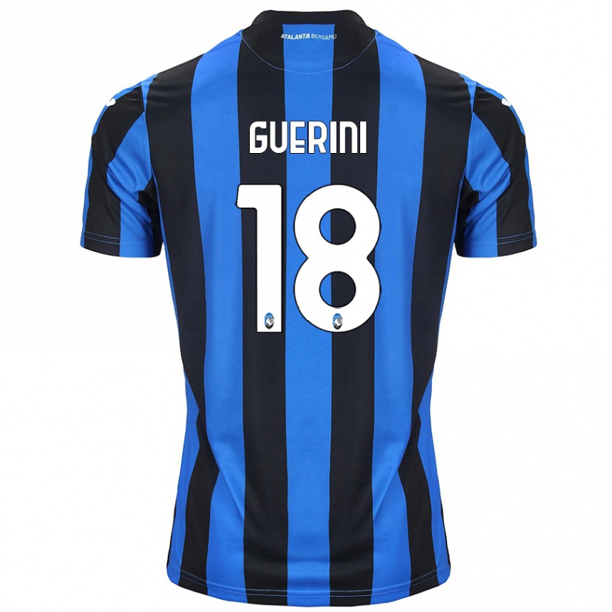 Niño Fútbol Camiseta Alessio Guerini #18 Azul Negro 1ª Equipación 2024/25