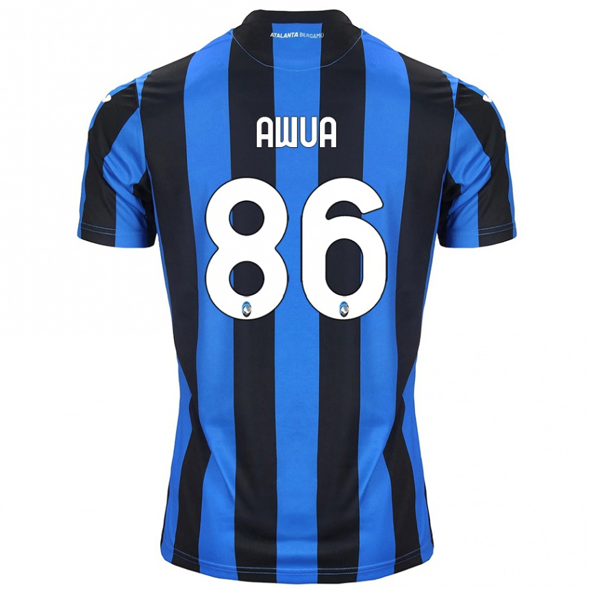 Niño Fútbol Camiseta Theophilus Awua #86 Azul Negro 1ª Equipación 2024/25