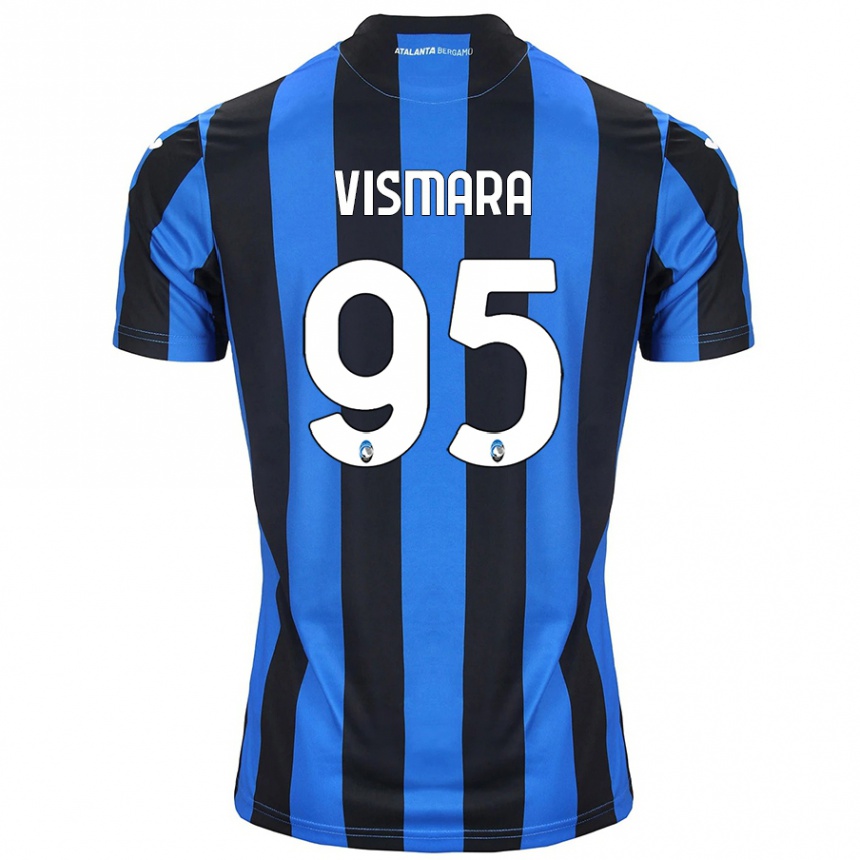 Niño Fútbol Camiseta Paolo Vismara #95 Azul Negro 1ª Equipación 2024/25