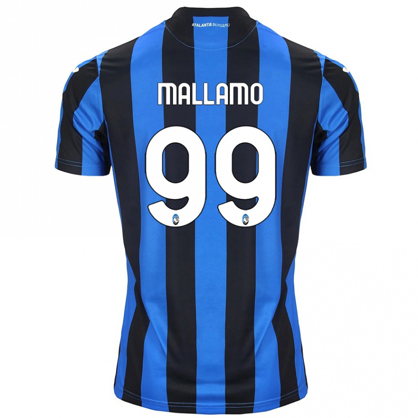 Niño Fútbol Camiseta Alessandro Mallamo #99 Azul Negro 1ª Equipación 2024/25