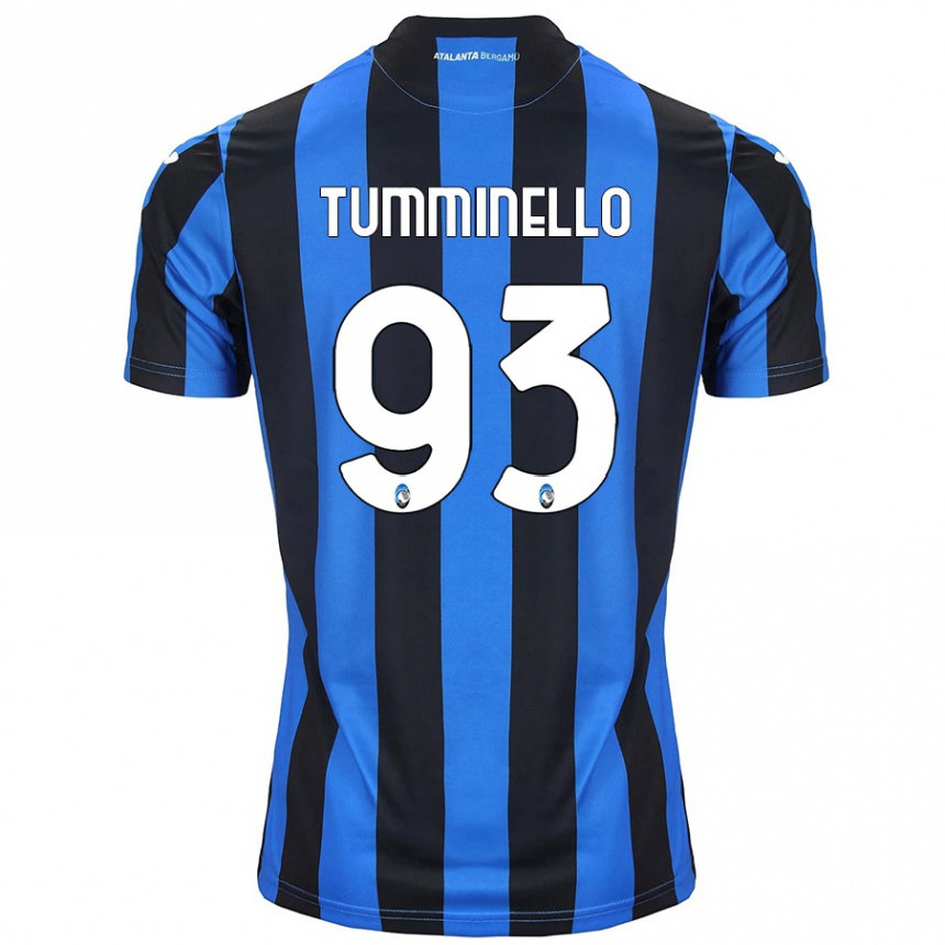 Niño Fútbol Camiseta Marco Tumminello #93 Azul Negro 1ª Equipación 2024/25