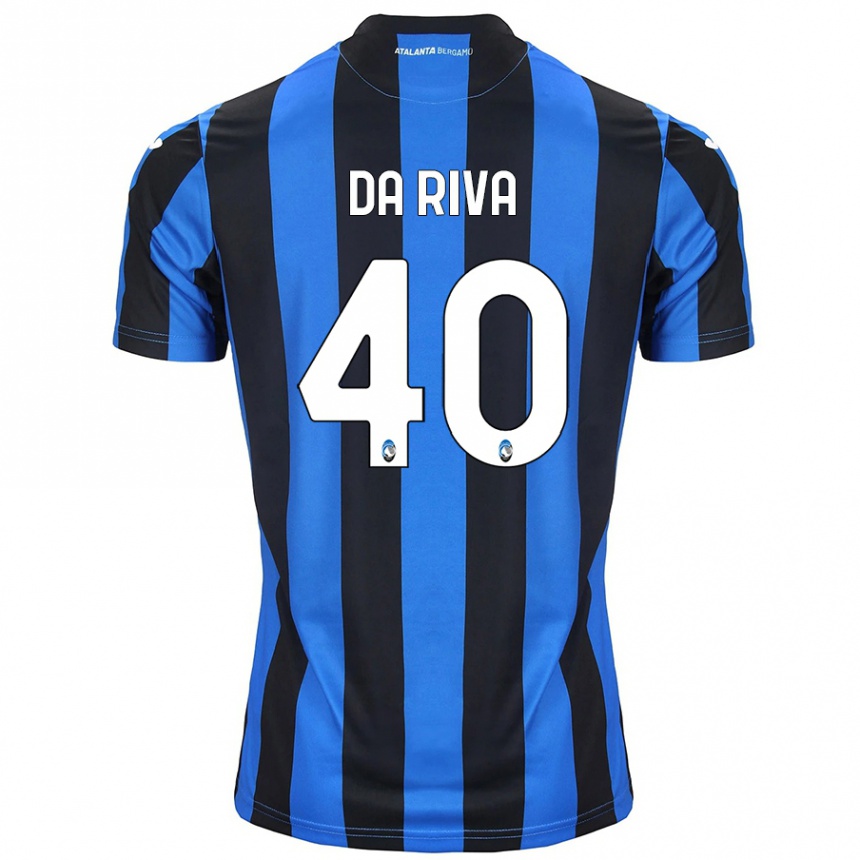 Niño Fútbol Camiseta Jacopo Da Riva #40 Azul Negro 1ª Equipación 2024/25